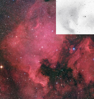 North American Nebula with sketch